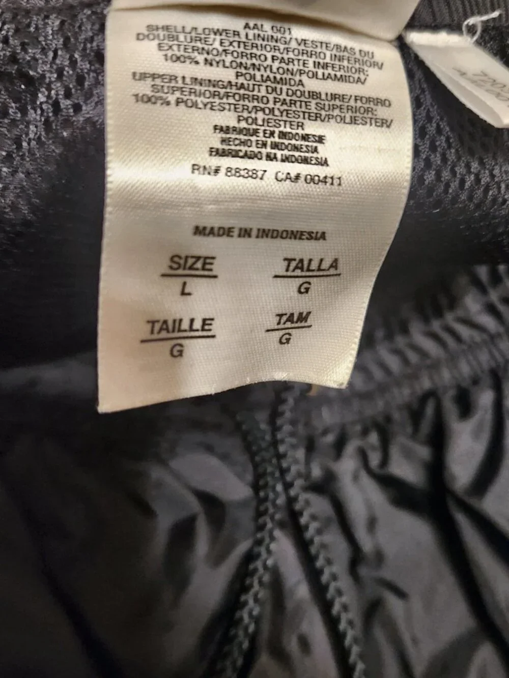 Vintage 2001 Adidas Black Wind Pants Men’s Large Mesh Lined